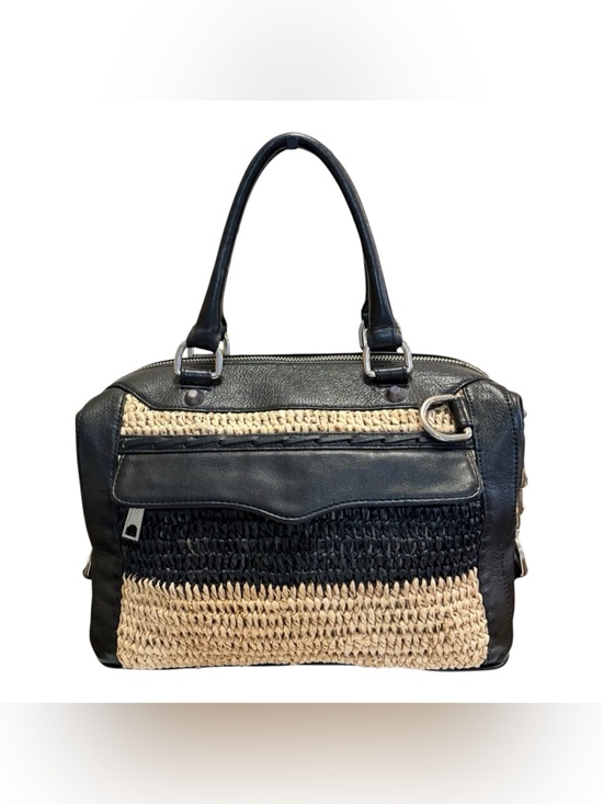 Rebecca Minkoff Handbags - Rebecca Minkoff ~ Black Leather & Straw Satchel